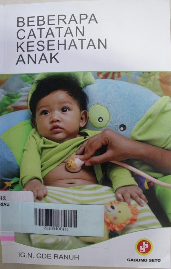 Cover Beberapa Catatan Kesehatan Anak / IG.N. GDE RANUH