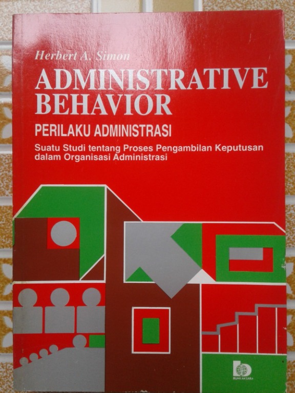 Cover Administrative Behavior = Perilaku Manusia / Simon,Herbert