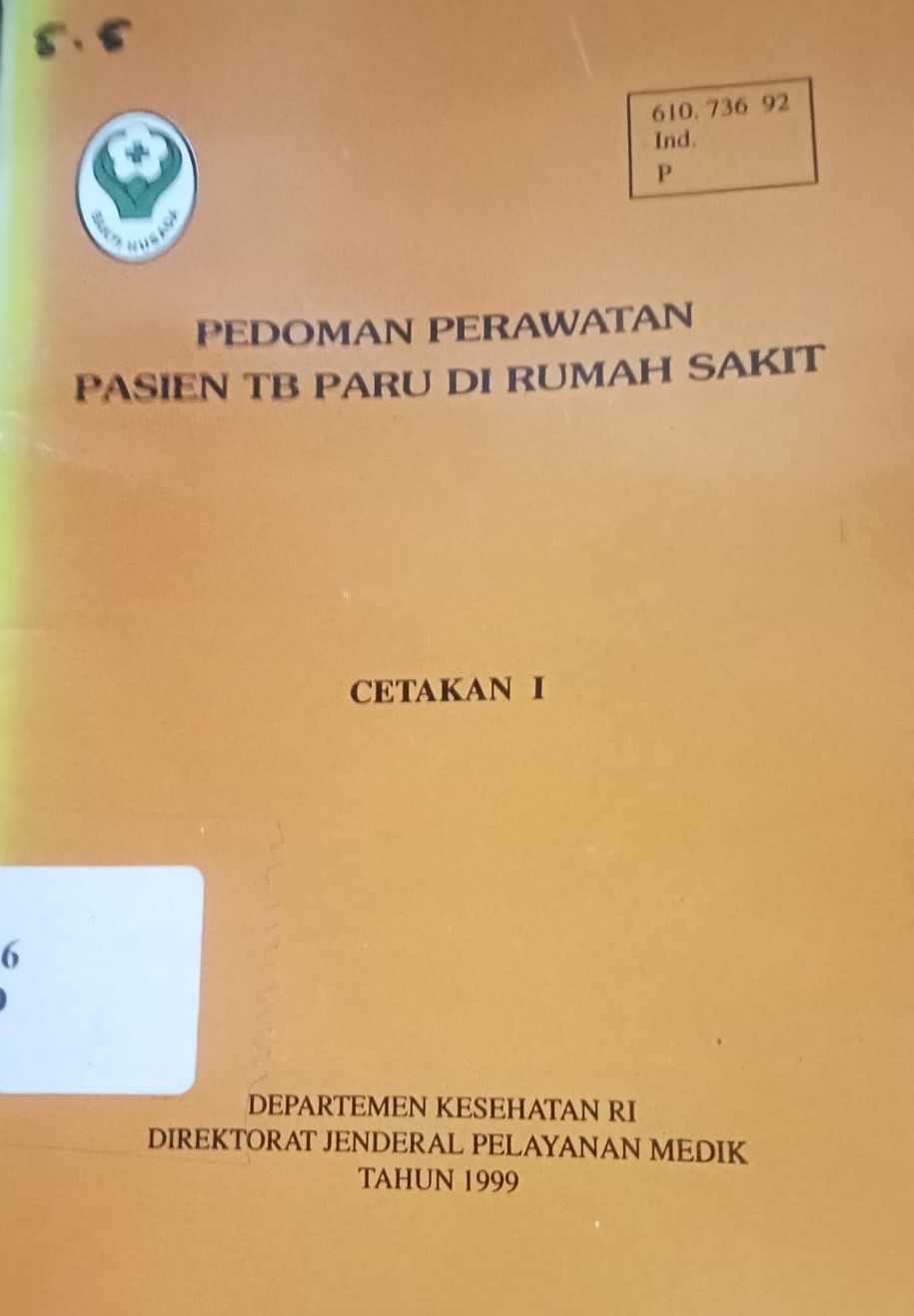 Cover Pedoman Perawatan Pasien TB Paru di Rumah Sakit / Departemen Kesehatan