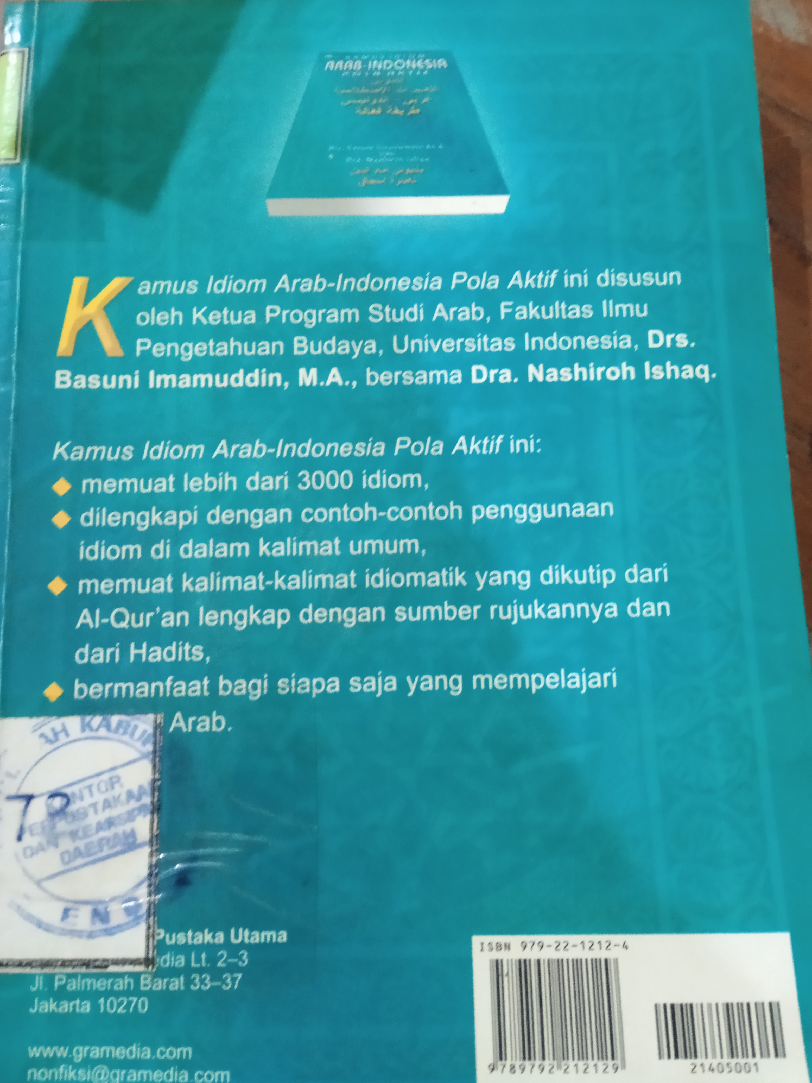 Cover Kamus idiom Arab Indonesia / Imamuddin, Basuni