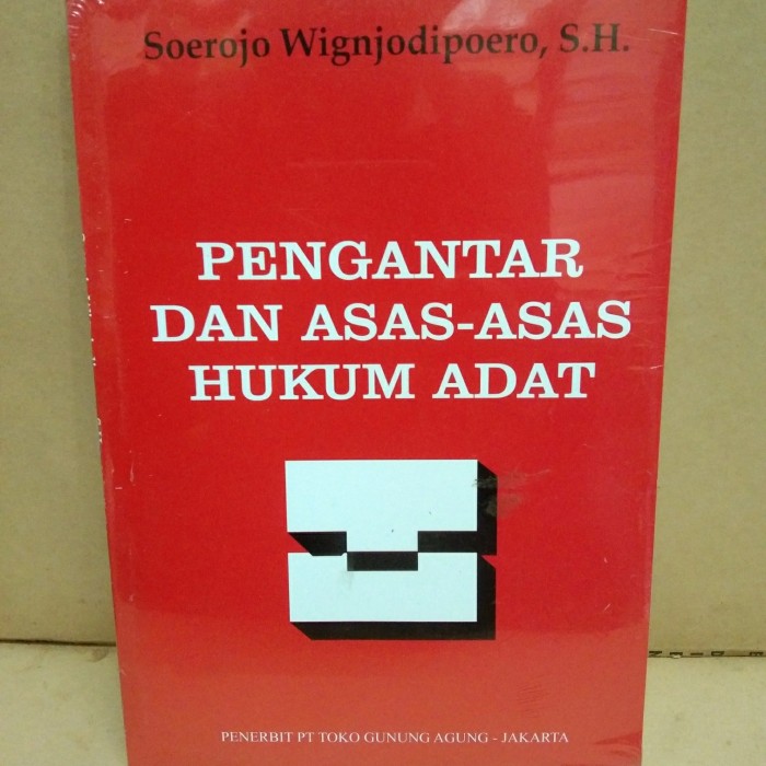 Cover Pengantar Dan Asas-Asas Hukum Adat / Wignjodipoero, Soerojo