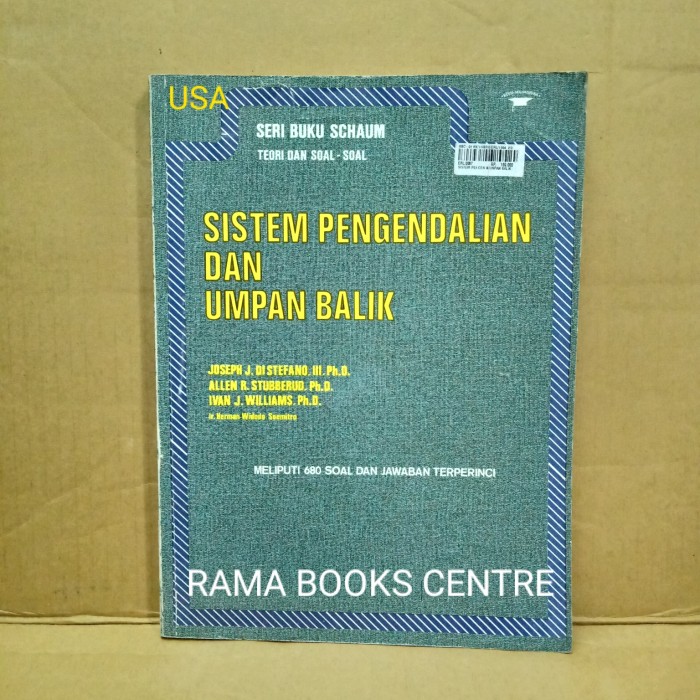 Cover Sistem Pengendalian dan Umpan balik :  Joseph J. Distefano