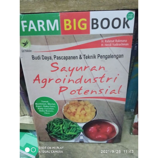 Cover Budi Daya, Pasca Panen & Teknik Pengalengan, Sayuran, Agroindustri Potensial :  Tomat, Metimun, Wortel, Kapri, Baby Corn, Baby Zucchini, Baby Buncis, Okra / Rahmat Rukmana