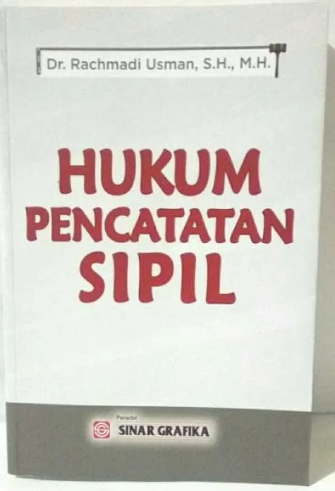 Cover Hukum Pencatatan Sipil / Rachmadi Usman