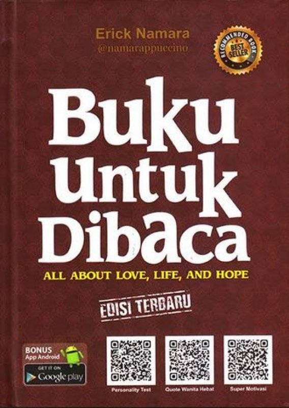 Cover Buku-Buku Untuk Dibaca All About Love,Life, And Hope / Erick Namara