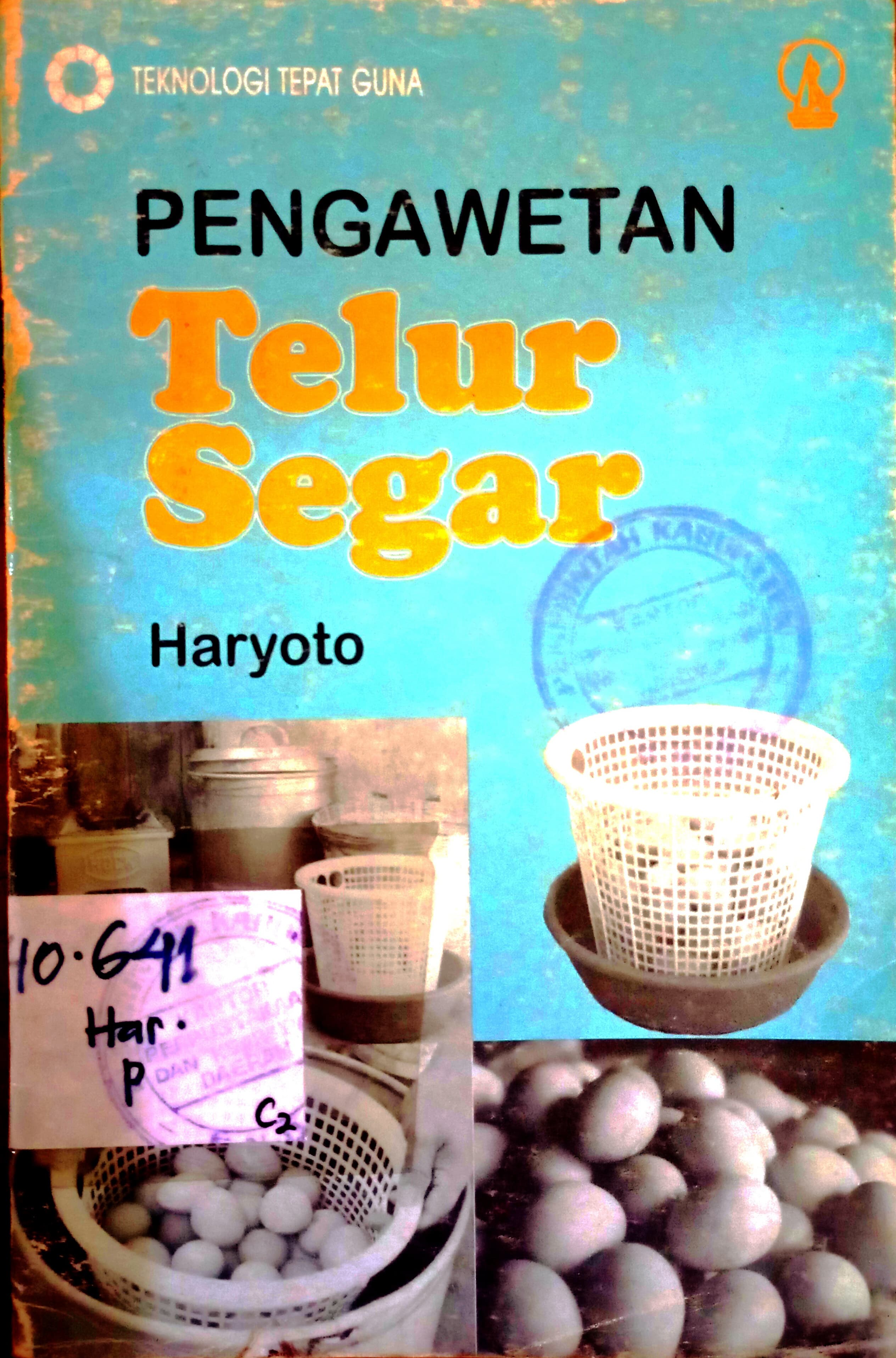 Cover Pengawetan Telur Segar / Haryoto