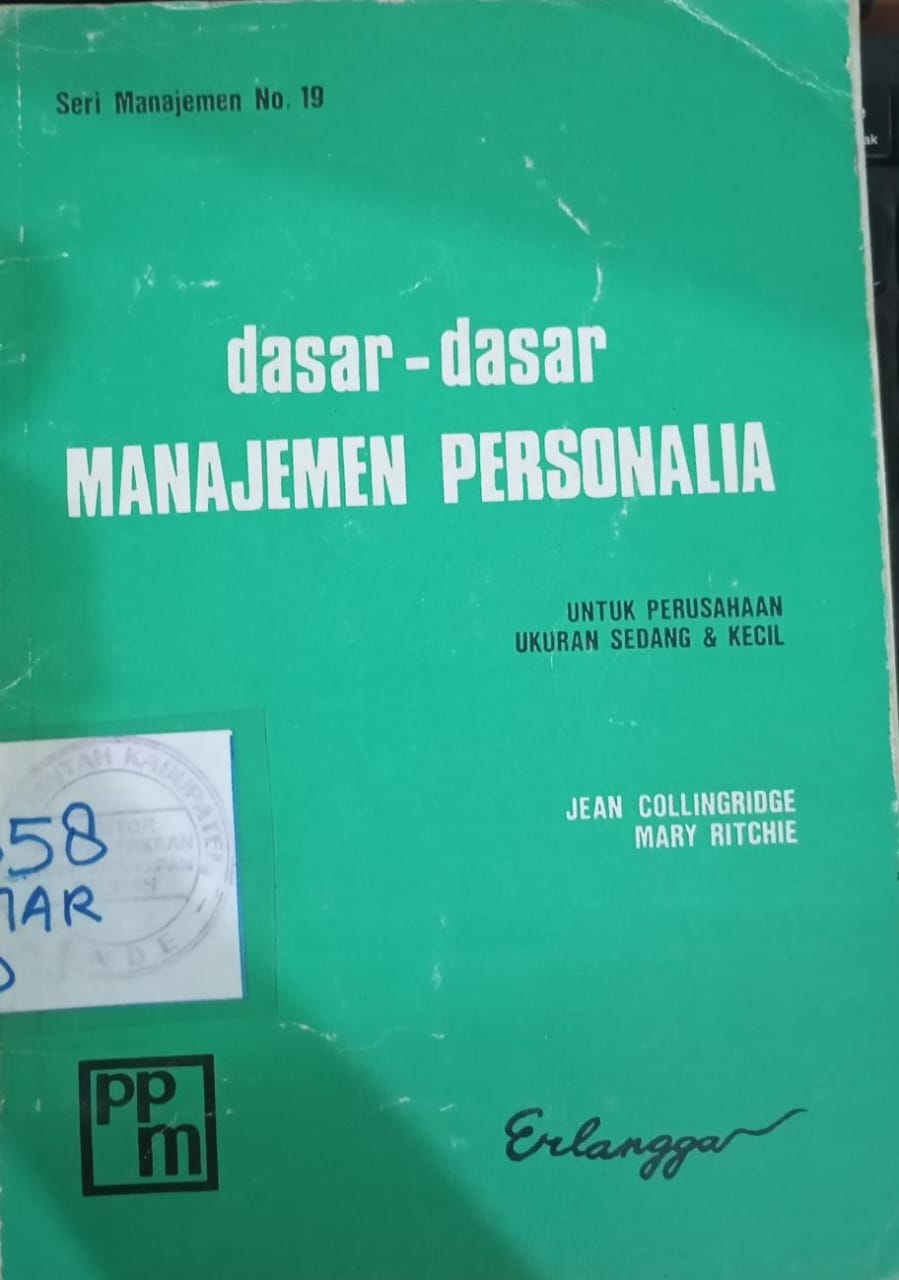 Cover Dasar-Dasar Manajemen Personalia / Azuri, Mary Ritchie