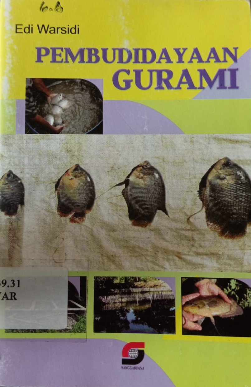 Cover Pembudidayaan Gurami / Warsidi, Edi