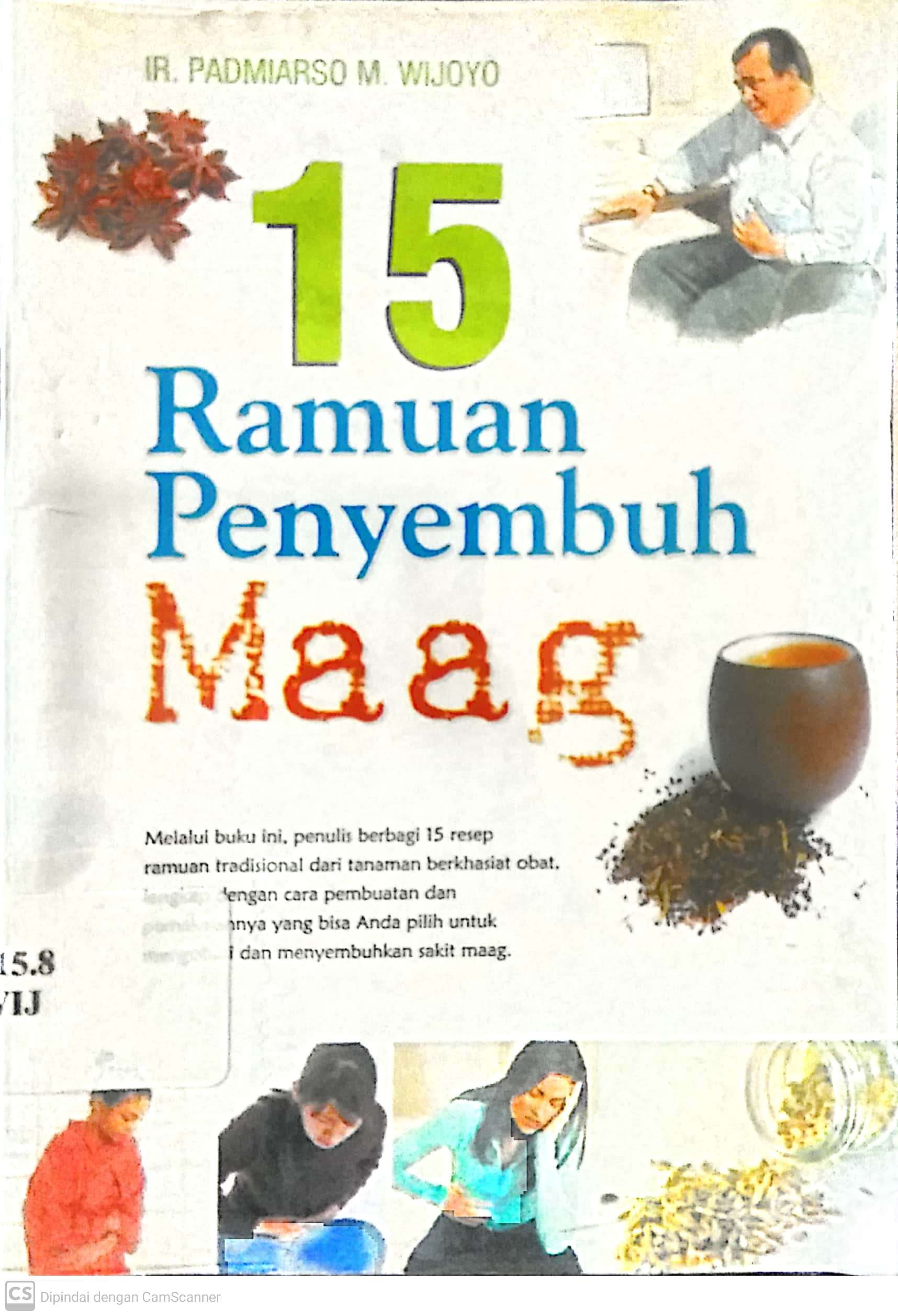 Cover 15 Ramuan Penyembuh Maag / Wijoyo, Padmiarso M.