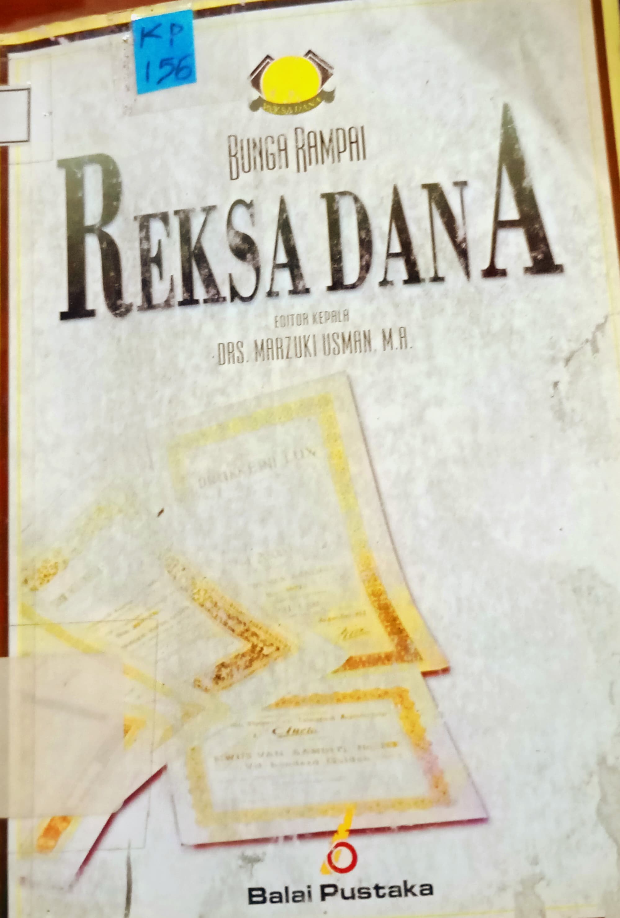 Cover Bunga Rampai :  Reksa dan A / Usman, Marzuki