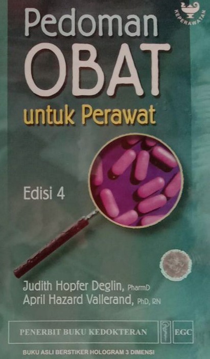 Cover Pedoman Obat Untuk Perawat / Deglin, Judith Hopfer