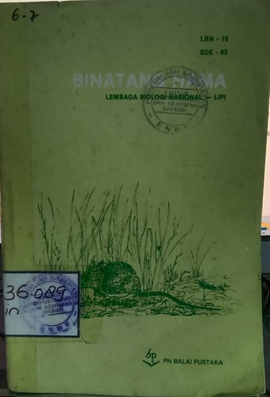 Cover Binatang Hama / Setijati Sastrapradja