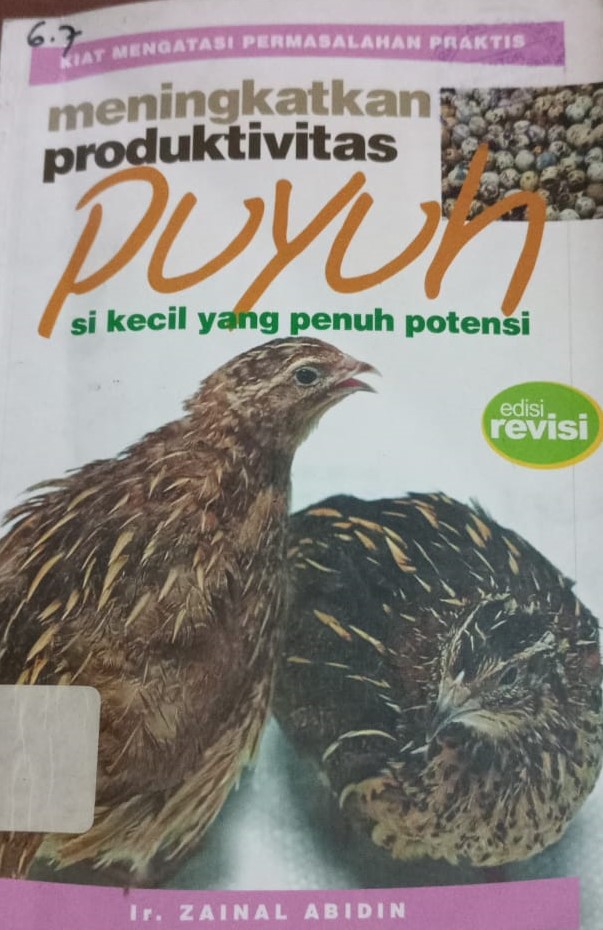 Cover Meningkatkan Produktivitas Puyub si Kecil yang Penuh Potensi / Abidin, Zainal