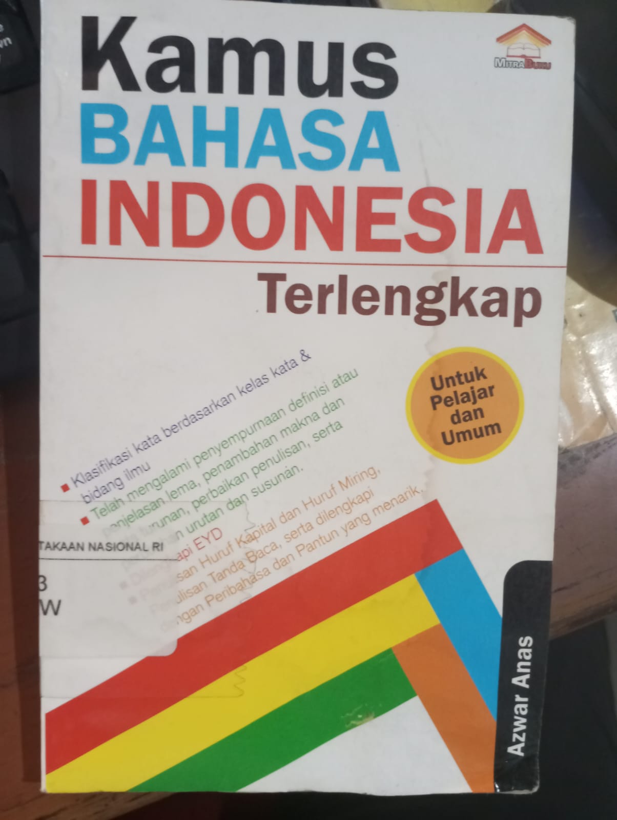 Cover Kamus Bahasa Indonesia / Azwar Anas