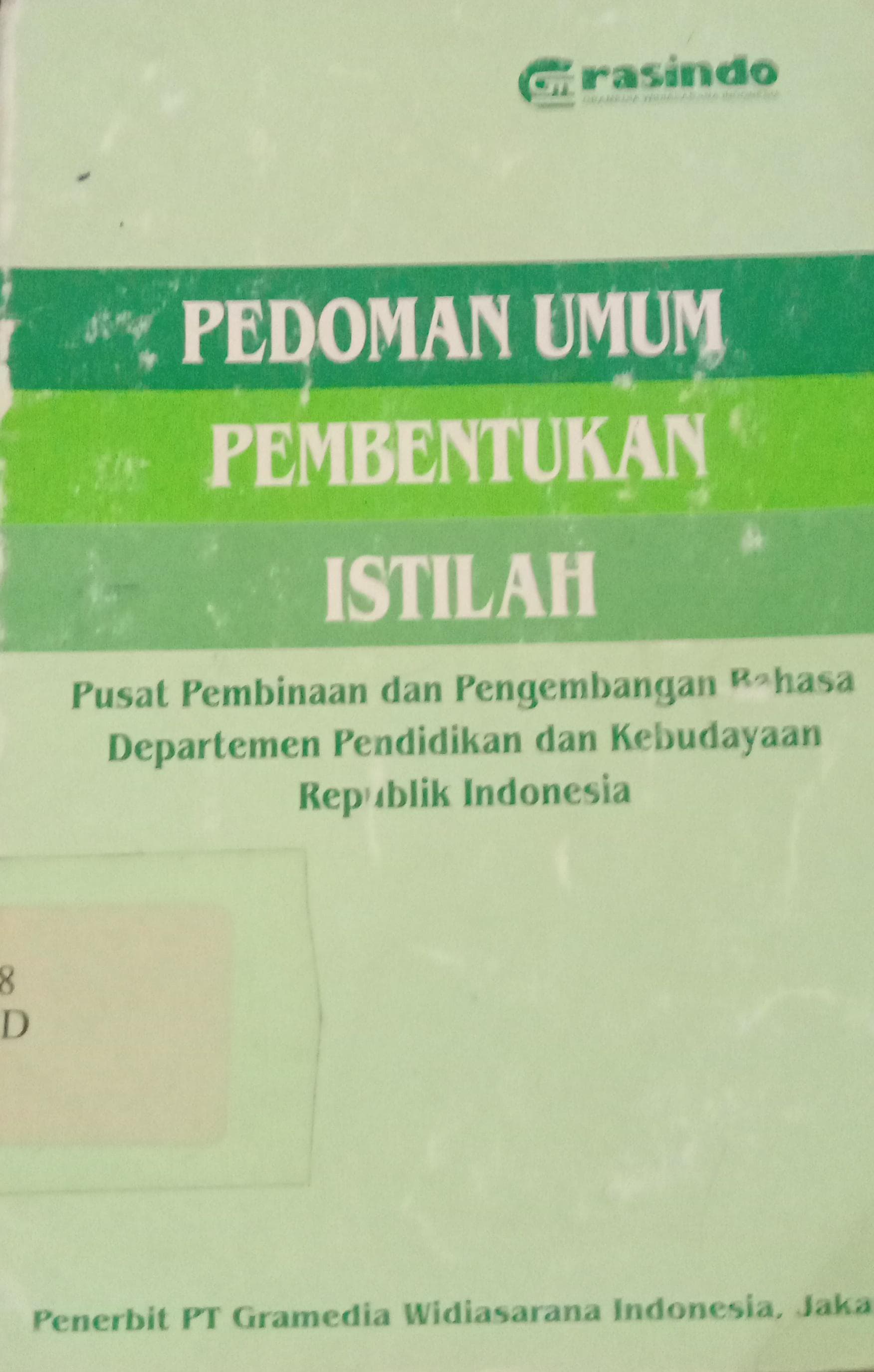 Cover Pedoman Pembentukan Istilah / Tim Media