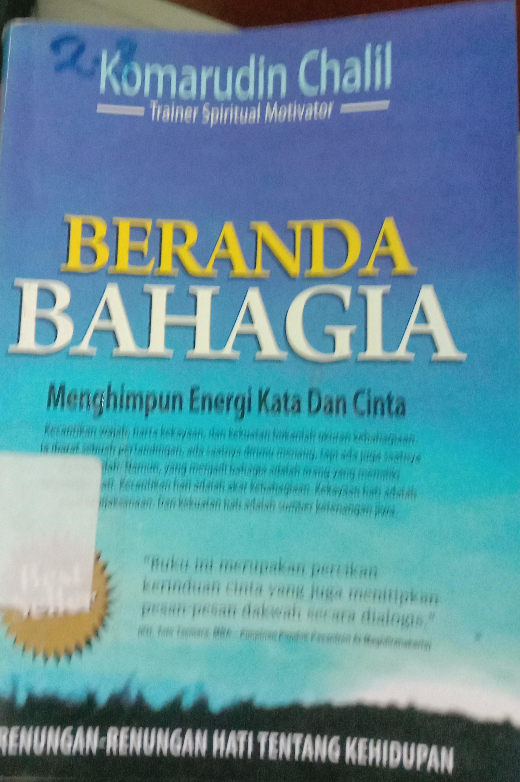Cover Beranda Bahagia / Chalil Komarudin