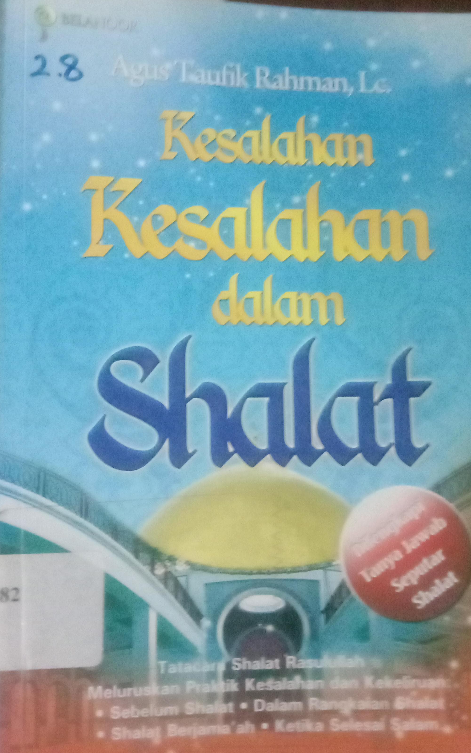 Cover Kesalahan Kesalahan dalam Shalat / Rahman Agus Taufik