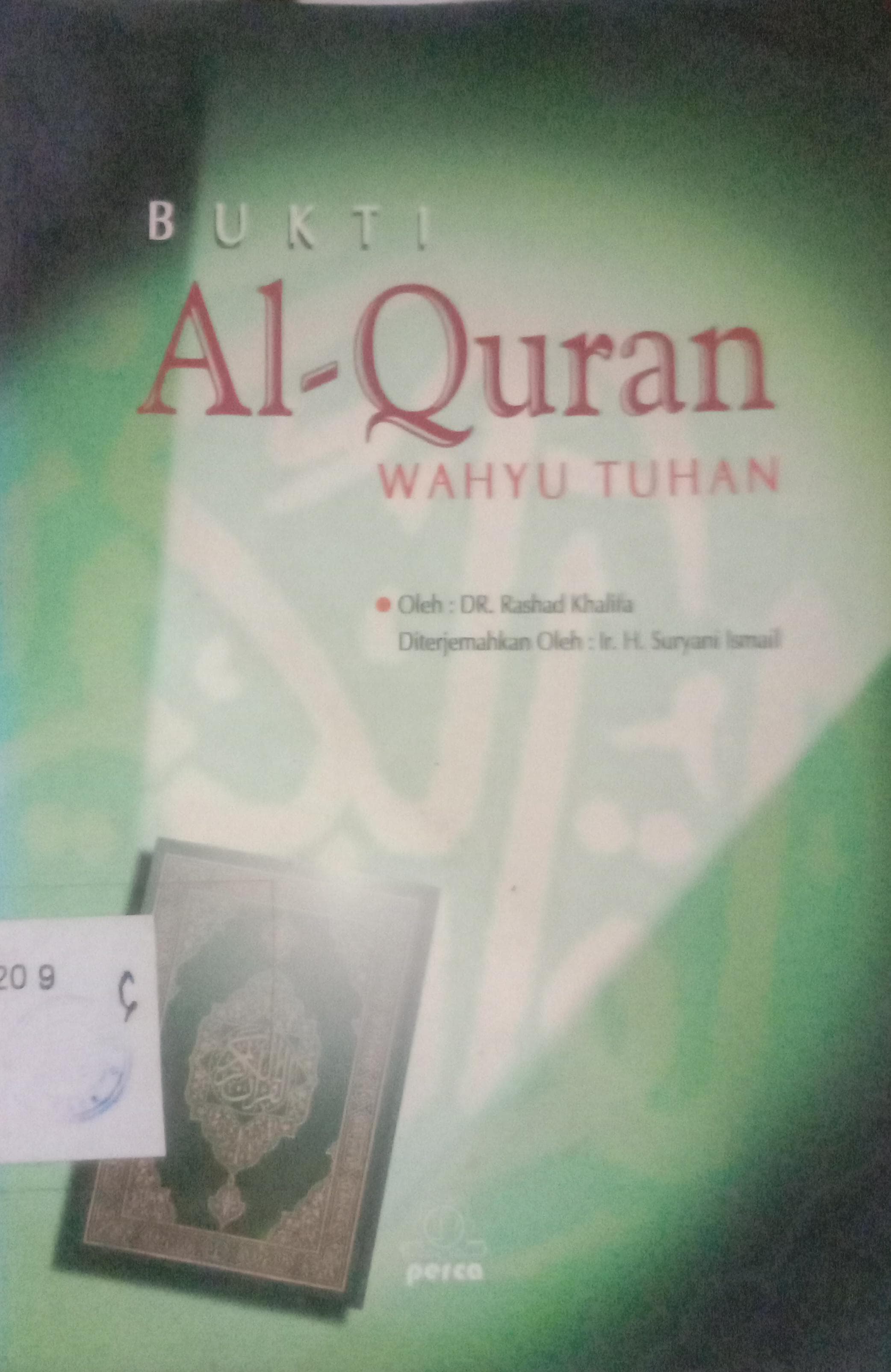 Cover Bukti Alquran Wahyu Tuhan / Kha Rashad