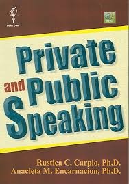 Cover Private and Public Speaking / Carpio, Rustica C