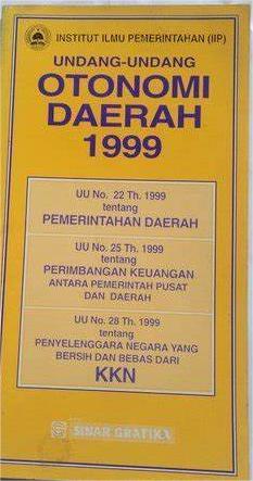 Cover Otonomi Daerah 1999