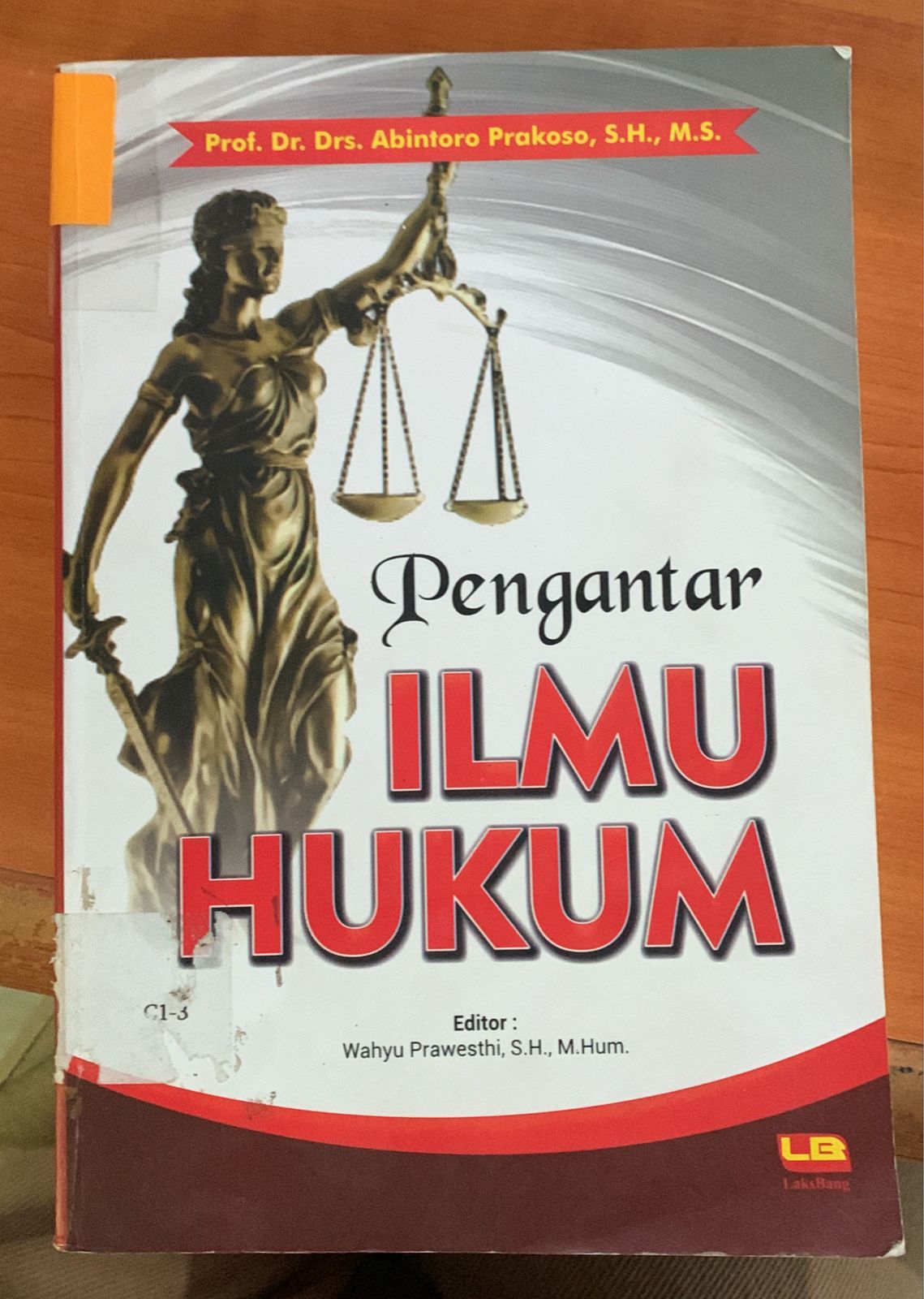 Cover Pengantar Ilmu Hukum / Abintoro Prakoso