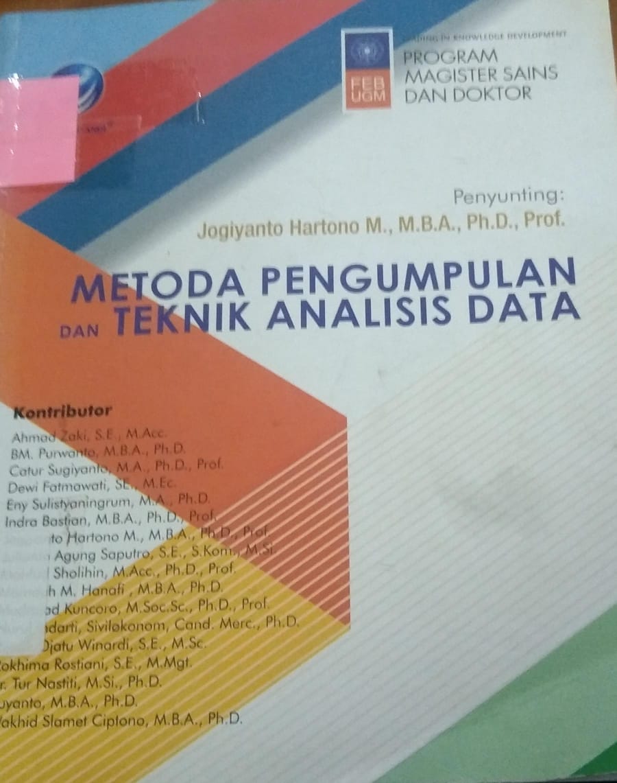Cover Metoda Pengumpulan Dan  Teknik Analisis Data / Jogiyanto Hartono