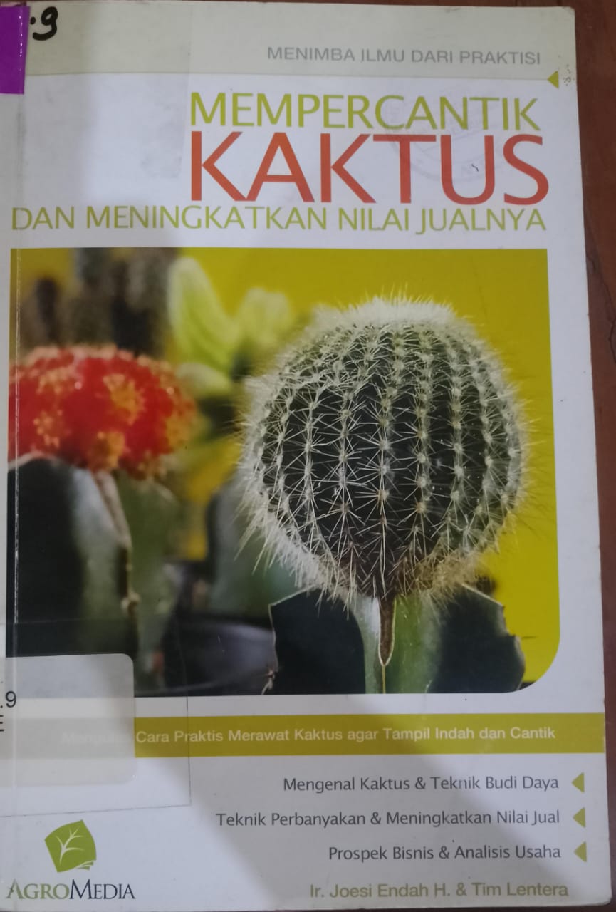 Cover Mempercantik kaktus dan meningkatkan nilai jualnya / Endah, Joesi