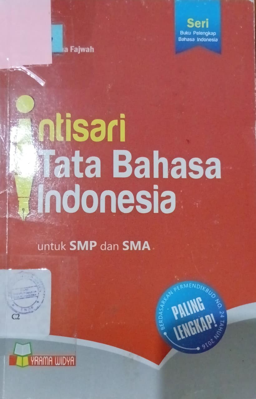 Cover Intisari Tata Bahasa Indonesia / Mulyana, Ade