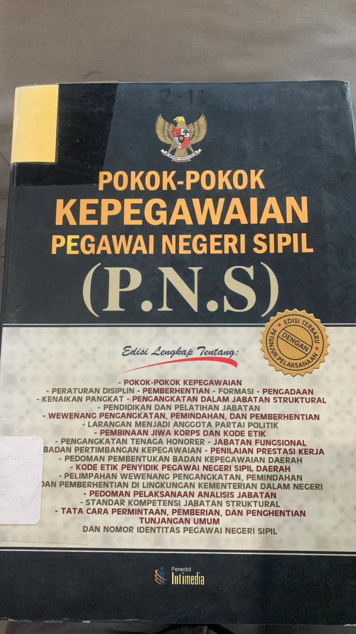Cover Pokok-Pokok Kepegawaian Pegawai Negeri Sipil (PNS)