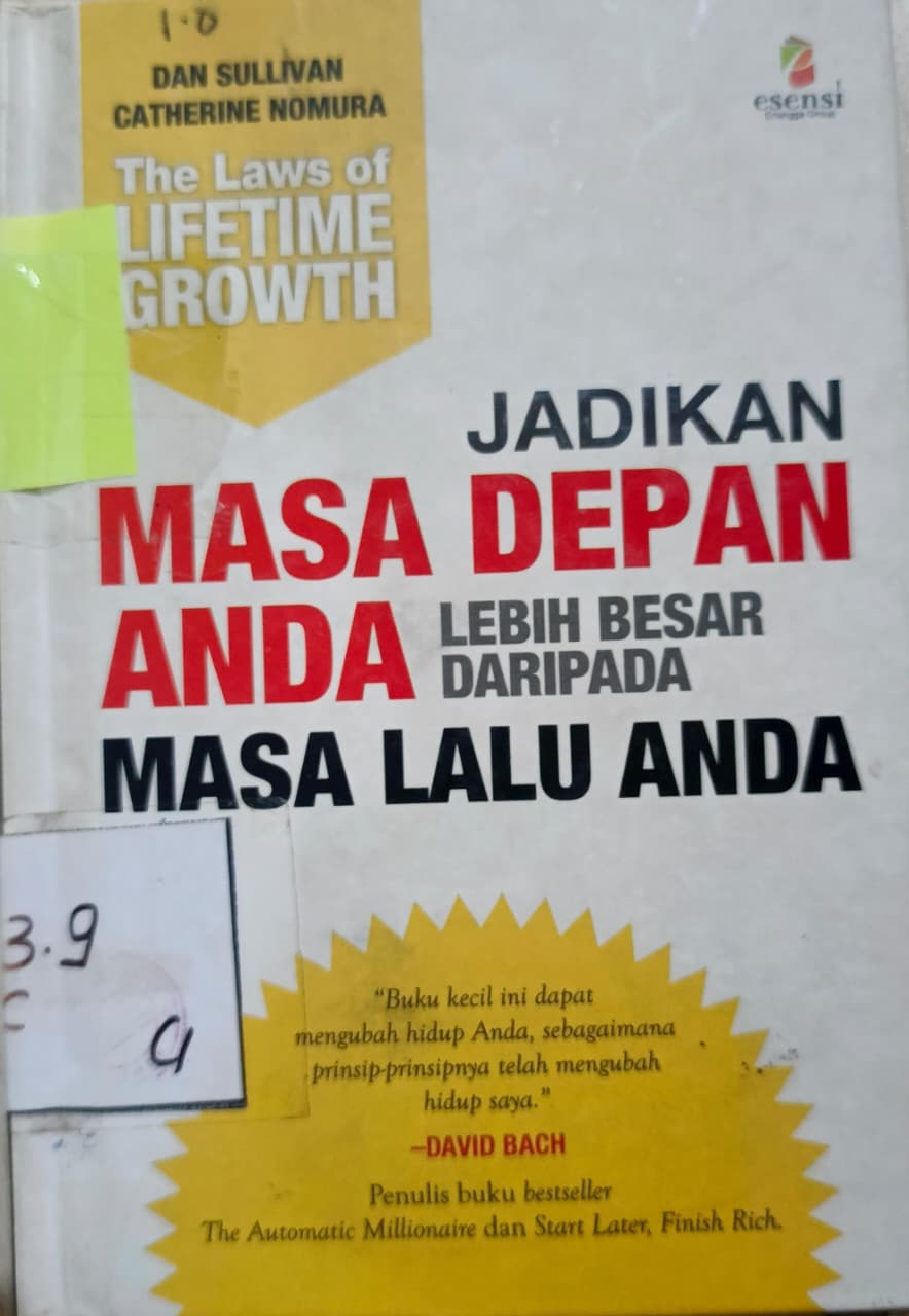 Cover Jadikan Masa Depan Anda Lebih Besar Daripada Masa Lalu Anda / Bach, David