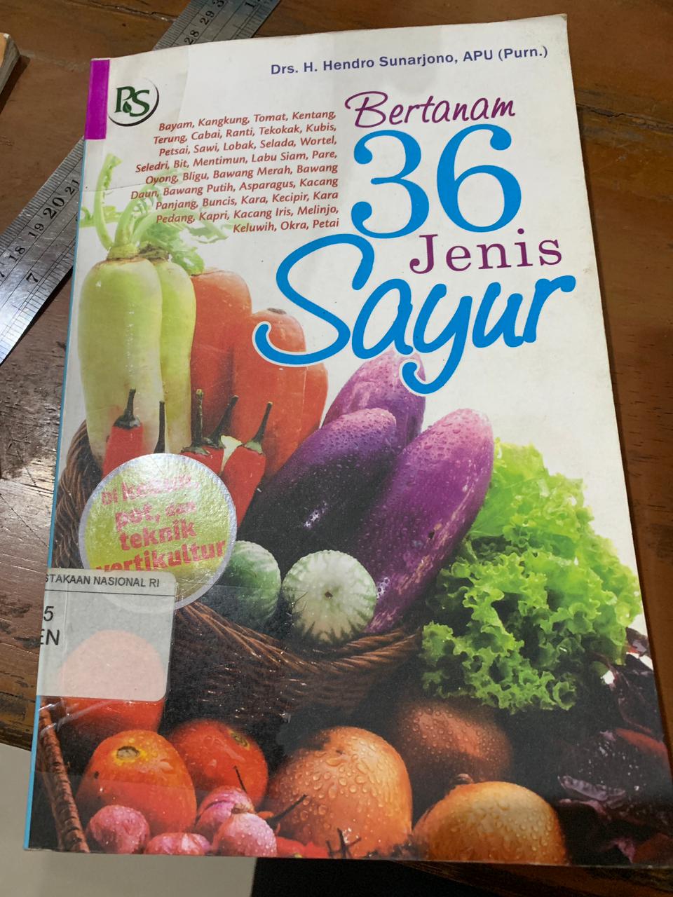 Cover Bertanam 36 Jenis Sayur, / Sunarjono, Hendra