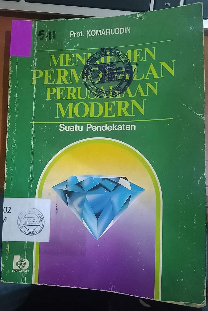 Cover Manajemen Permodalan Perusahaan modern :  Suatu Pendekatan Anlitis / Komaruddin