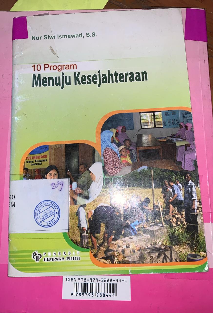 Cover 10 Program Menuju Kesejahteraan, / Ismawati Siwi, Nur