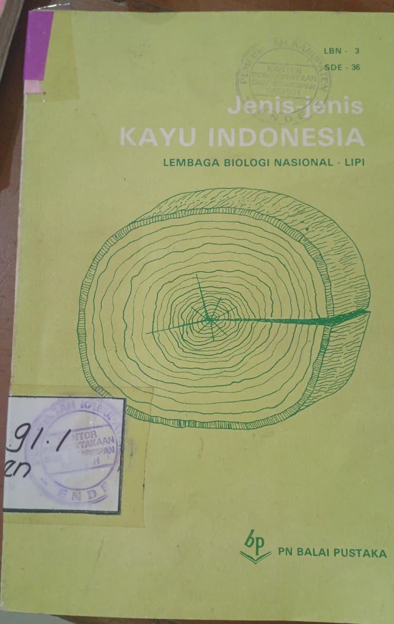 Cover Jenis-Jenis Kayu Indonesia / Bologi  Nasional - Lipi