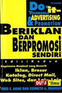 Cover Periklanan Dan Berpromosi Sendiri / Hahn Fred E,Kenneth G.Mangun