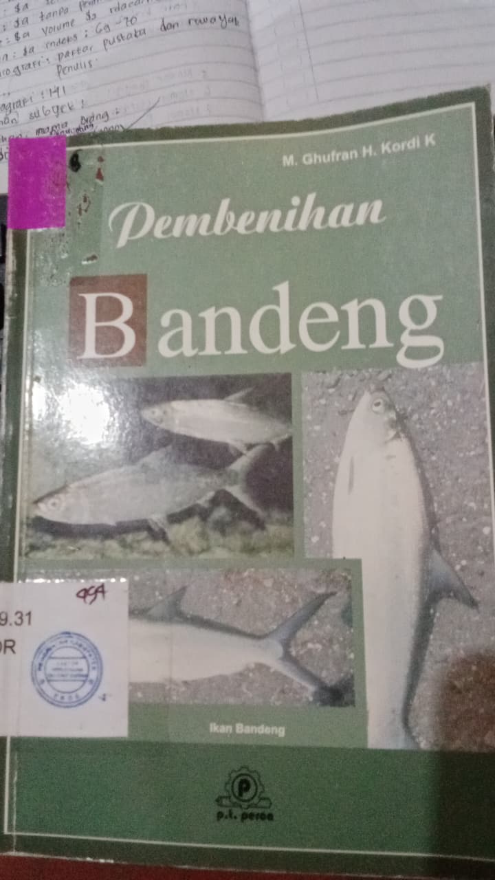 Cover Pembenihan Bandeng / K. Kordi .H Ghufran