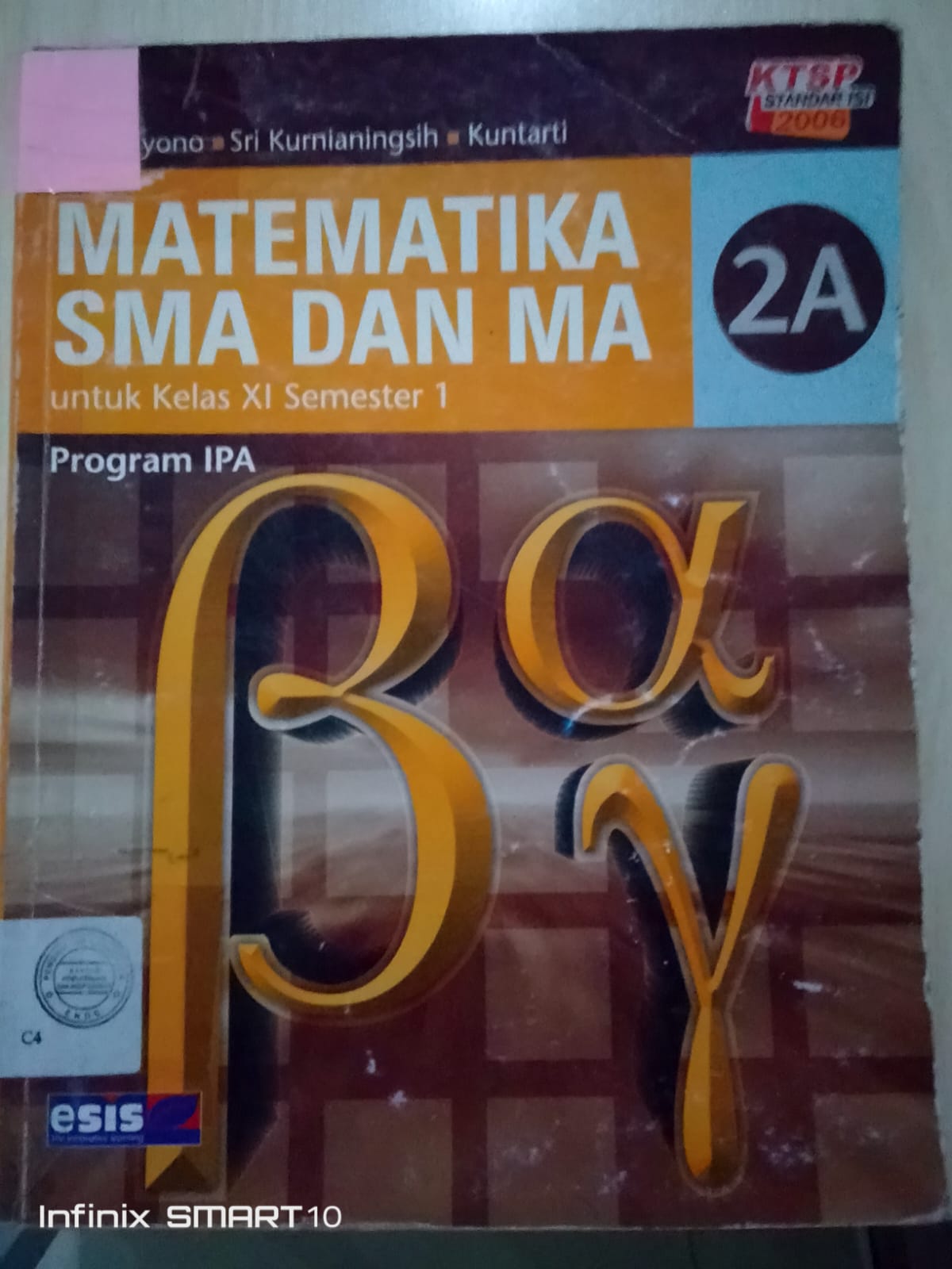 Cover MATEMATIKA SMA DAN MA ; Kuntarti