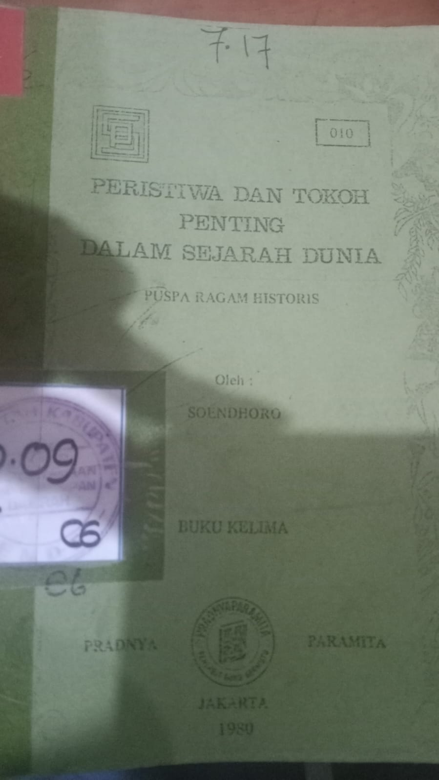 Cover Peristiwa Tokoh Penting Dalam Sejarah Dunia / Soendhoro