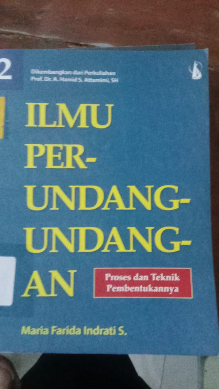 Cover Ilmu perundang-Undangan 2 / Indriati Farida Maria