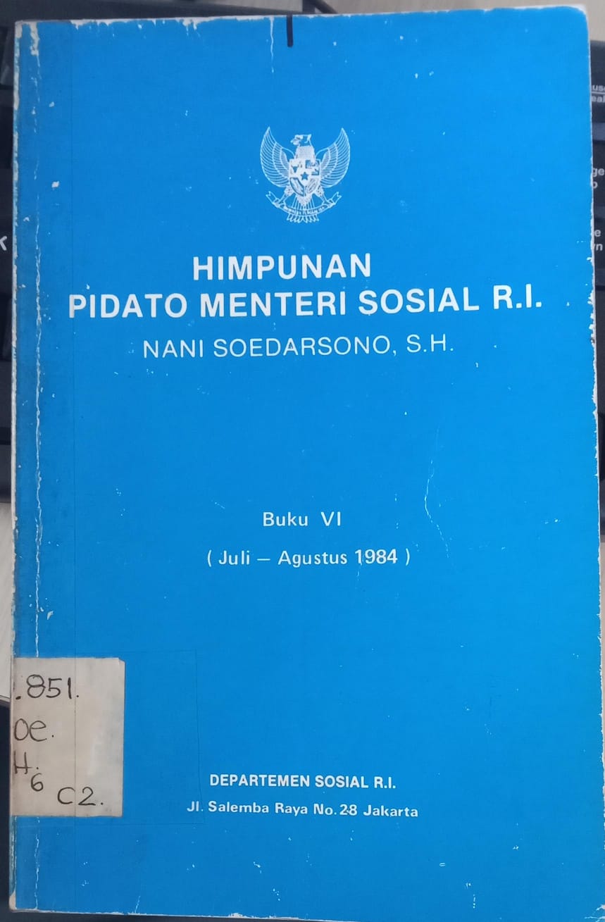 Cover Himpunan Pidato Menteri Sosisial R.I / Sedarsono, Nani