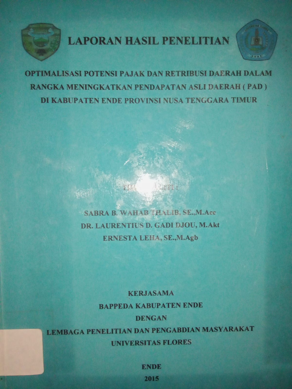 Cover Laporan Penelitian / Byre Ocavianus  Rafael