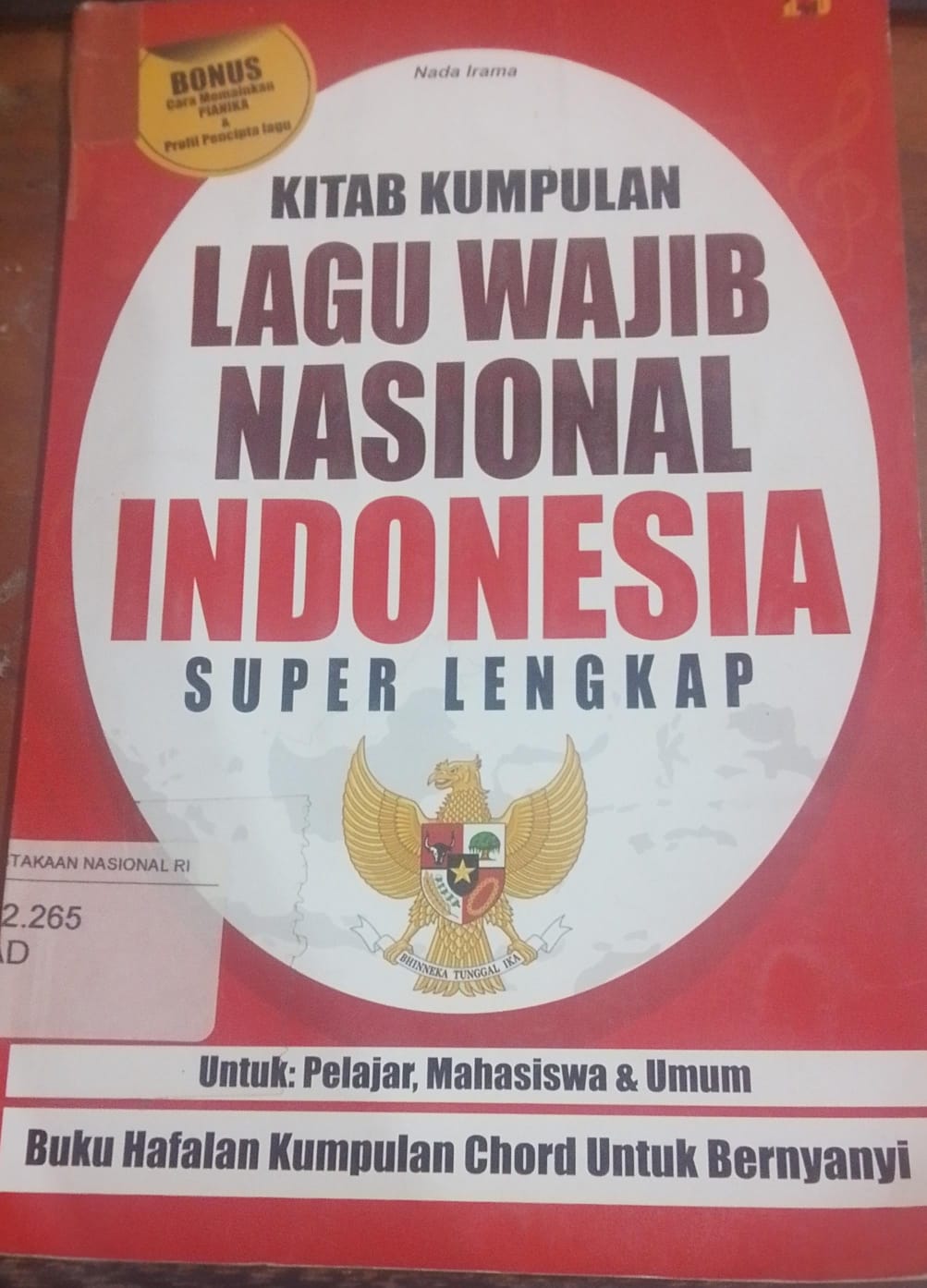 Cover Kitab Kumpulan Lagu Wajib Nasional Indonesia Super Lengkap