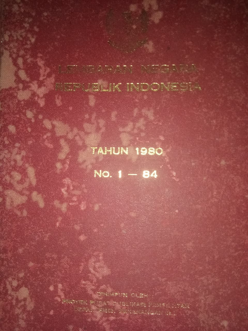 Cover Lembaran Negara Repubelik Indonesia / Tim