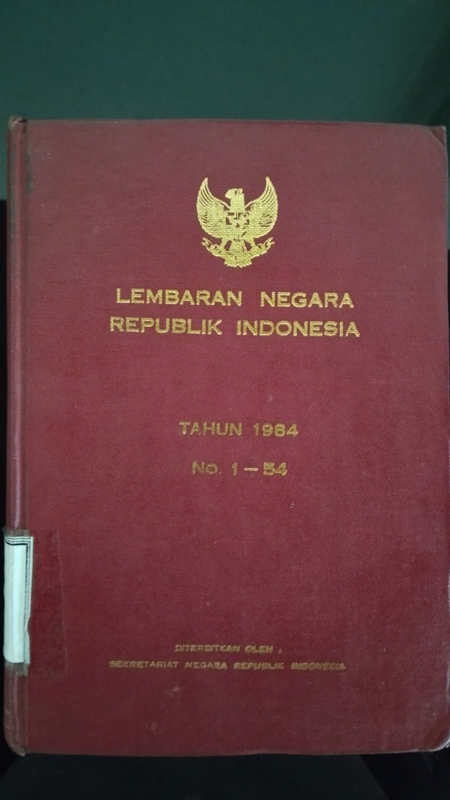 Cover LembaranNegara Republik Indonesia Thun 1984 No 1-54
