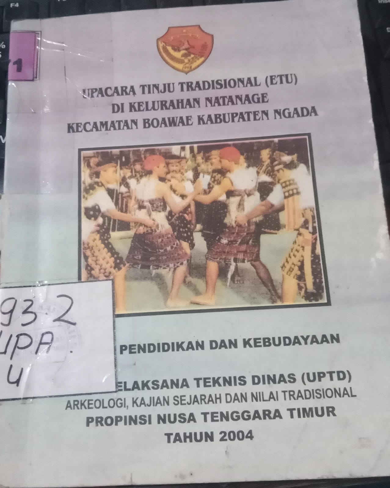 Cover Upacara Tinju Tradisional (ETU) / Tinju Tradisional