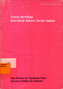 Cover Sistem Morfologi Kata Kerja Bahasa Toraja Saqdan / i, Sabandar