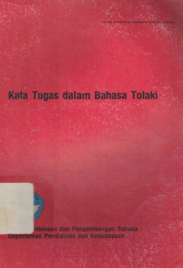 Cover Kata Tugas dalam Bahasa Tolaki / abdul, Muthalib