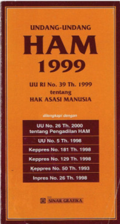 Cover Undang-undang HAM 1999