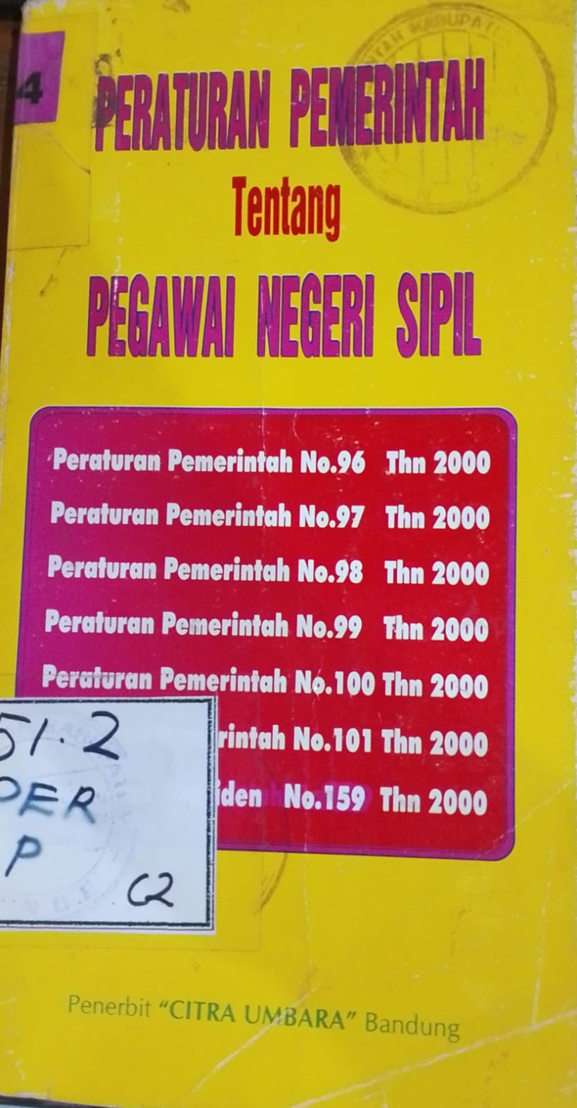 Cover Perturan Pemerintah Tentang Pegawai Negeri Sipil