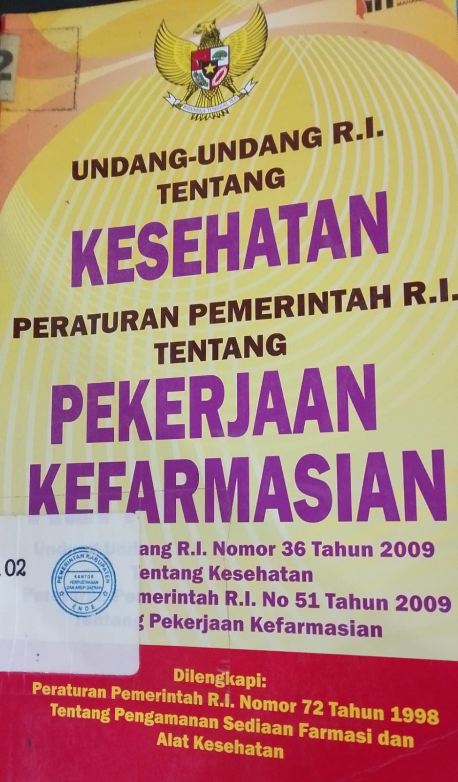 Cover Undang-Undang R.I Tentang Kesehatan